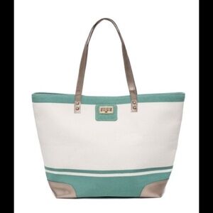 NWT Thursday Friday Gold Toe Tote Bag Mint Green